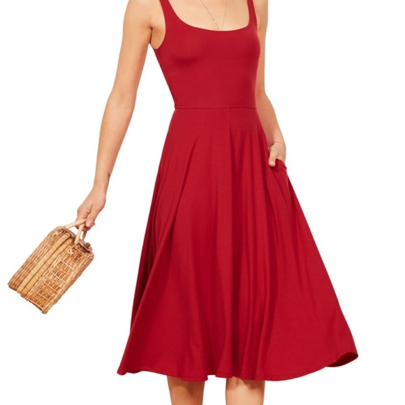 Reformation Rou Dress Small (Color Cherry) - Picture 2 of 4